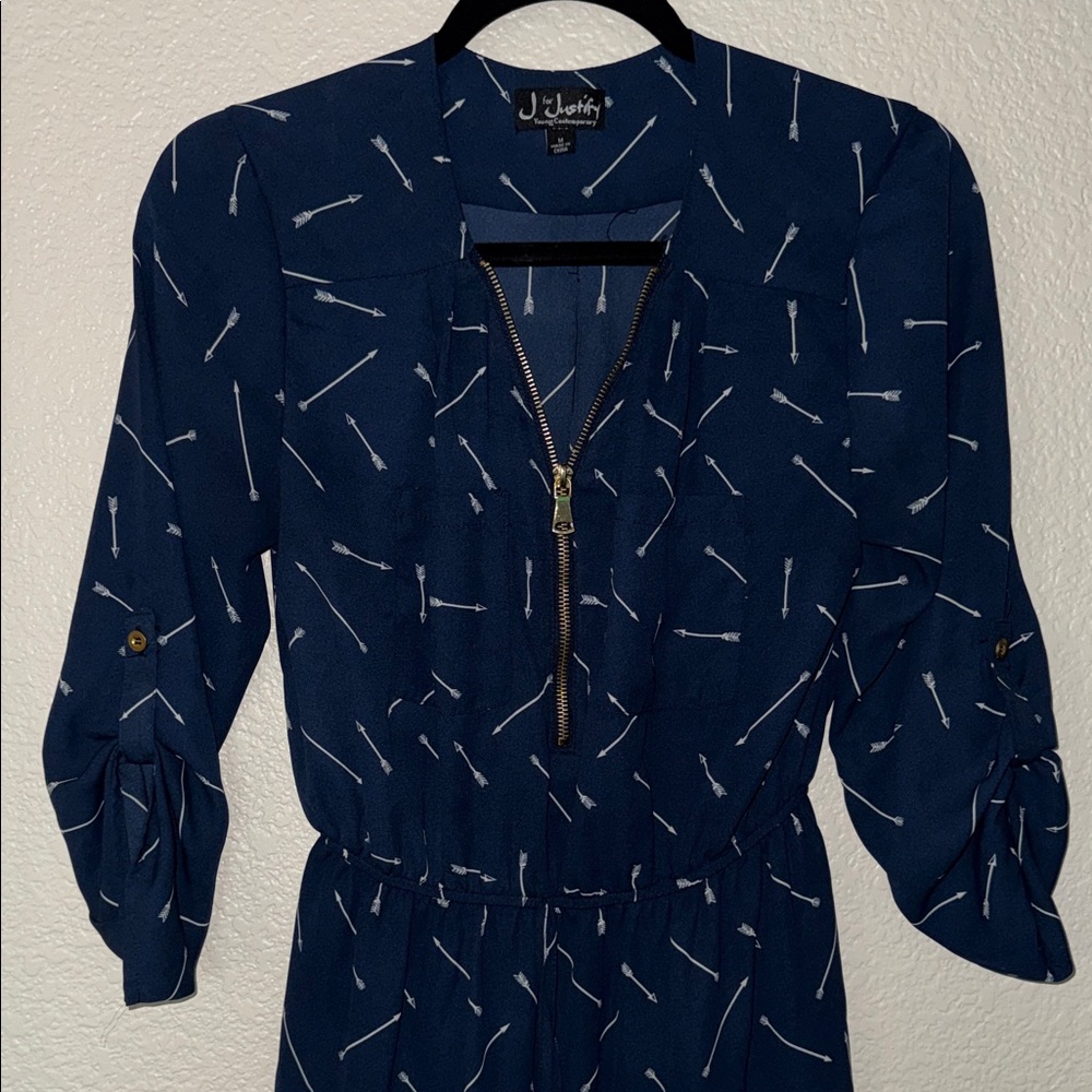 J. Jolt Navy Dress with Arrow Print